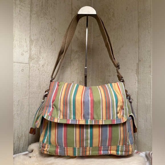 Fossil Pastel Striped Shoulder Bag - Picture 2 of 10